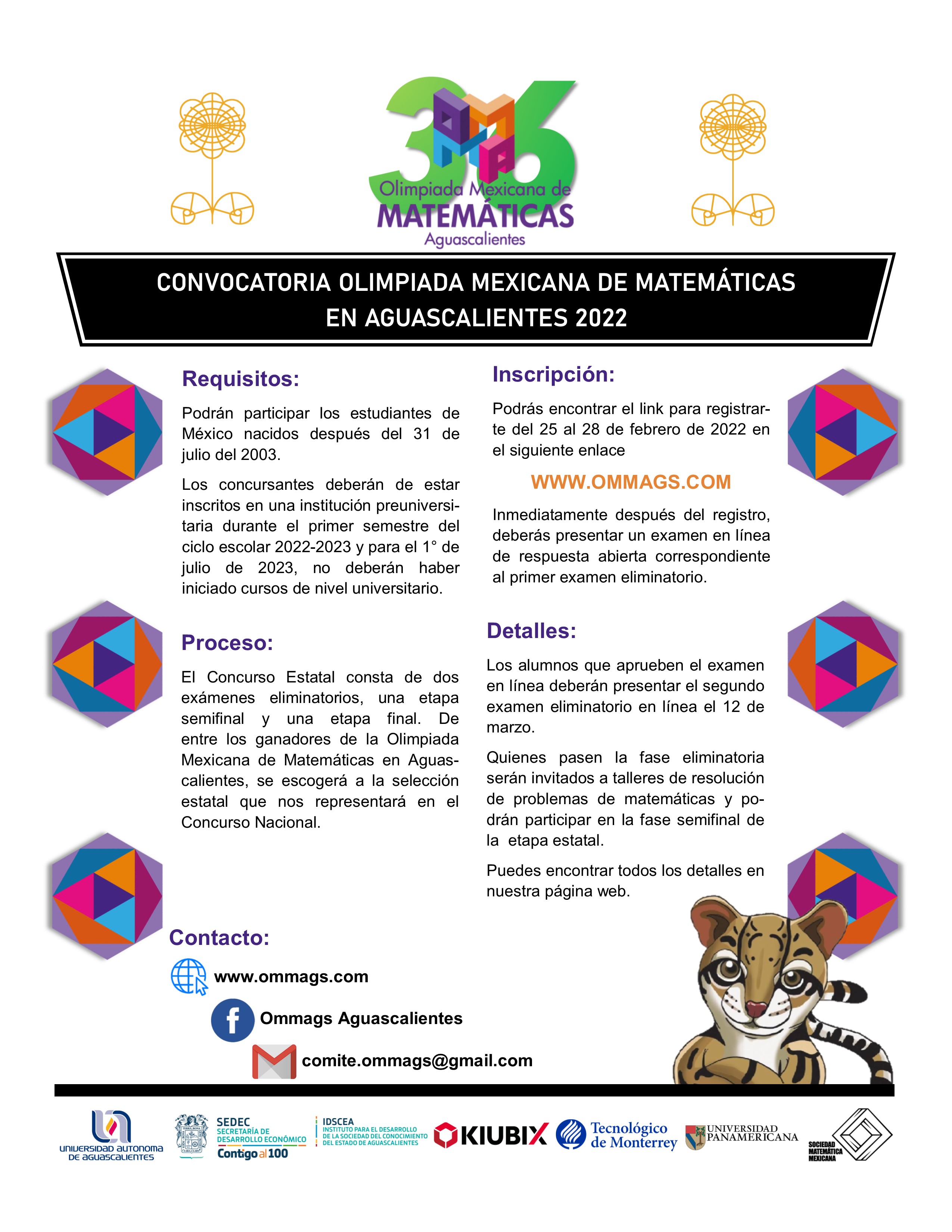 Convocatoria Olimpiada Mexicana De Matemáticas En Aguascalientes 2022